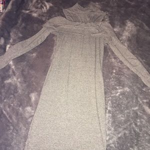 Gray dress with shoulders cut out, never worn